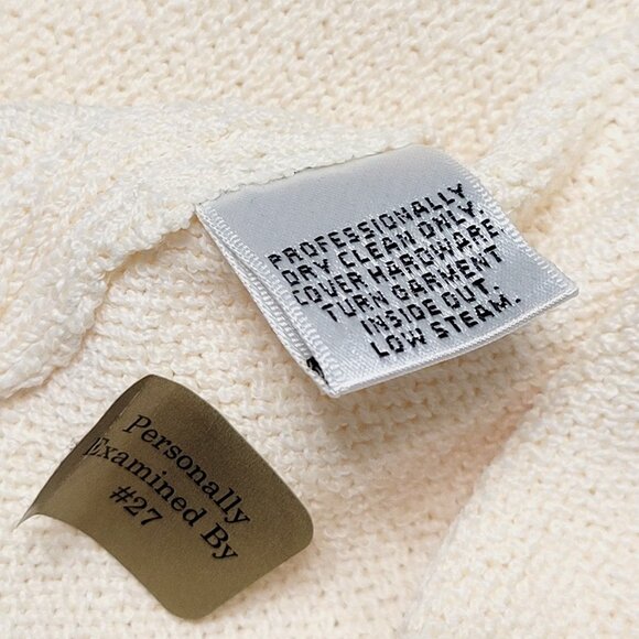 ST JOHN Evening Womens Beaded Santana Knit Jacket Size 2 Buttons Cream & Black - Picture 10 of 14